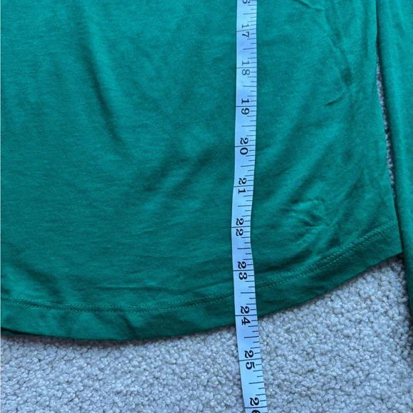 LOFT Emerald Green Long Sleeve Top Size M Soft Stretch Tee - Picture 3 of 6